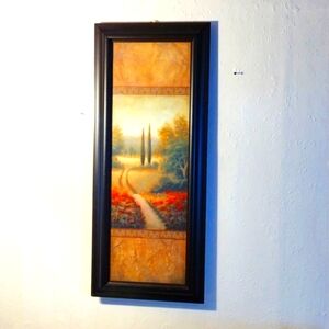 41"X17" X1/4" Pastel painting with frame.